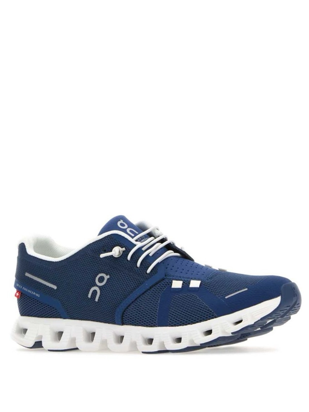 On Cloud Running Sneakers in Navy and Cream